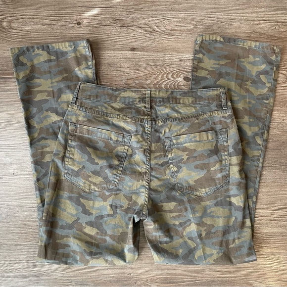 *SALE* Ann Mashburn Lightweight Stretch Flare Cropped Cotton Pant Camo Size 26 - Picture 7 of 9